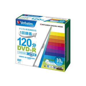 (まとめ) バーベイタム 録画用DVD-R 120分 ホワイトワイドプリンターブル 5mmスリムケース VHR12JP10V1 1パック(10枚) (×5セット)