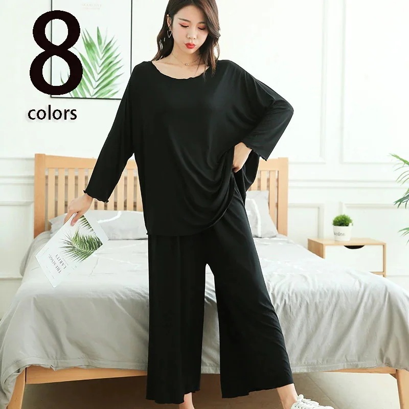 ウェア レディース 部屋着 ワンピース パジャマ ナイトウェア ウエア 大きいサイズ ワイドパンツ 2XL 3XL 長袖 パンツ 代 30代 3L 4L 綿 マタニティにも 4,847円