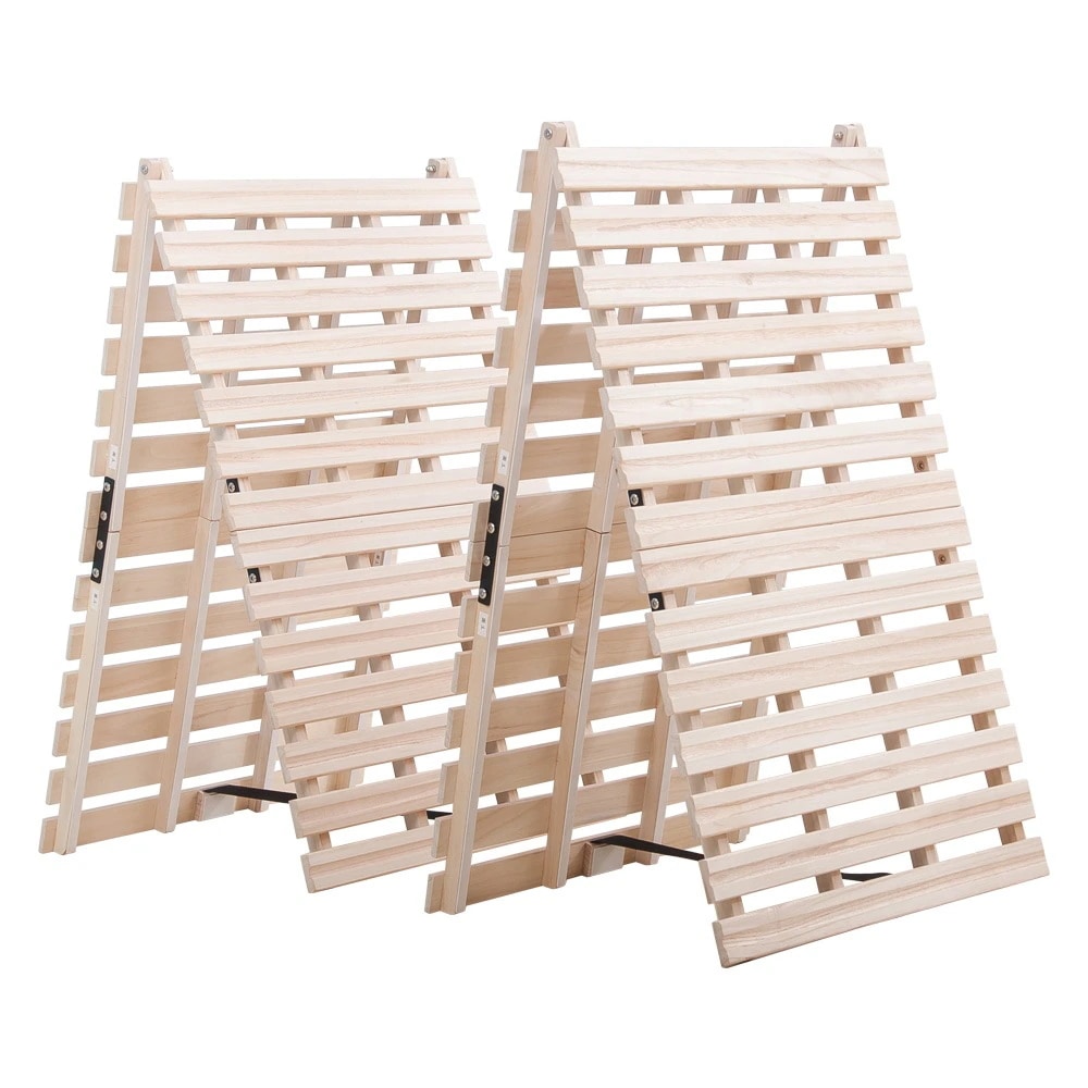 【国内即日発送】すのこベッド 折りたたみ 2つ折り 爽快 折りたたみベッド シングル セミダブル ダブル 天然桐 軽