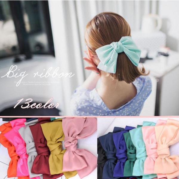 ヘアアクセサリー リボン バレッタ 大きい ヘアアクセサリー バレッタ 卒業式 シンプル 存在感 ヘアゴム 髪飾り 大人可愛い