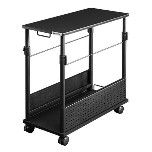 昇降式Ｌ字デスク スタンダードタイプ/幅320mm×奥行670mm/ブラック BHD-670H-BK