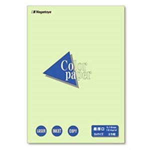(業務用10セット)Nagatoya カラーペーパー/コピー用紙 B4/最厚口 25枚 両面印刷対応 若草