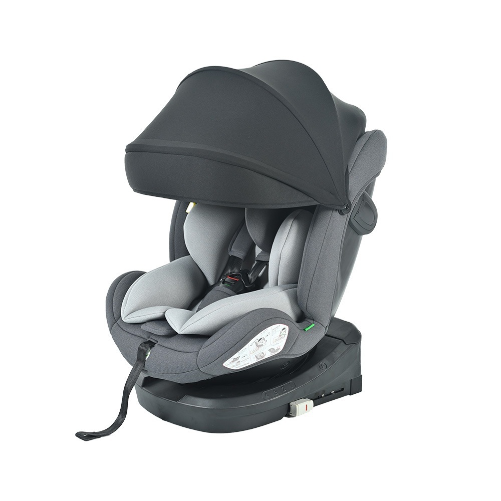 【大好評！最安値挑戦!】チャイルドシート 新生児 ISOFIX 0歳～12歳 360度回転式 40～150cm ジュニアシート 調節可能 洗える 超広いキャノピー付き ベビーシート 出産祝い 車GG1