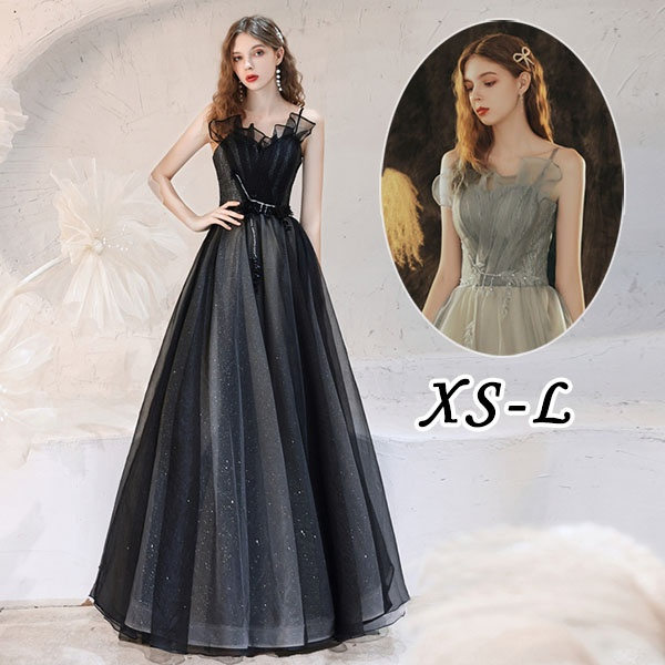 ドレス 大人 ピアノ 発表会 ロングドレス 演奏会 演奏会用ドレス ピアノ発表会 結婚式 高校生 パーティードレス 演奏会ドレス 母親 コンクール イブニングドレス ロング 黒 袖付き キャミソール