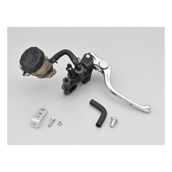 ブレーキマスターシリンダー 縦型5/8インチ ブラック/シルバー スモークタンク 39984