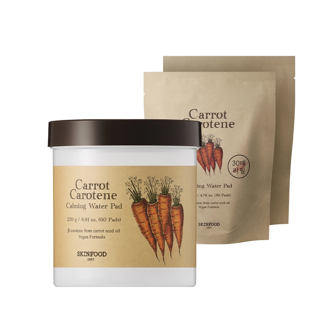 キャロットカロテンカーミングウォーターパッド 60枚+詰め替え60枚