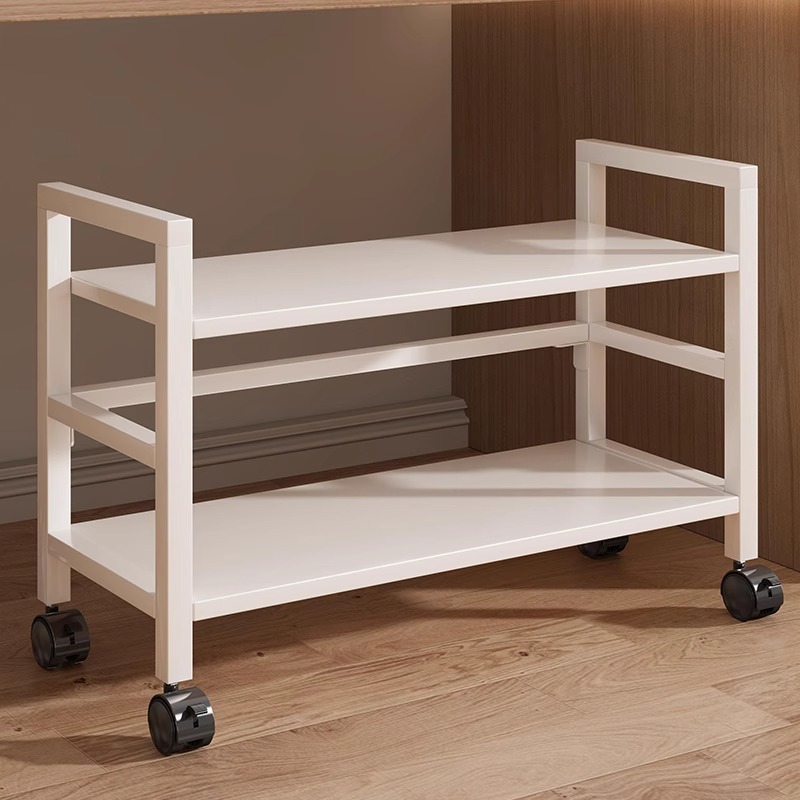 本棚の棚床床のトロリーオフィスファイル移動可能なストレージキャビネットシンプルなマルチレイヤー仕上げ