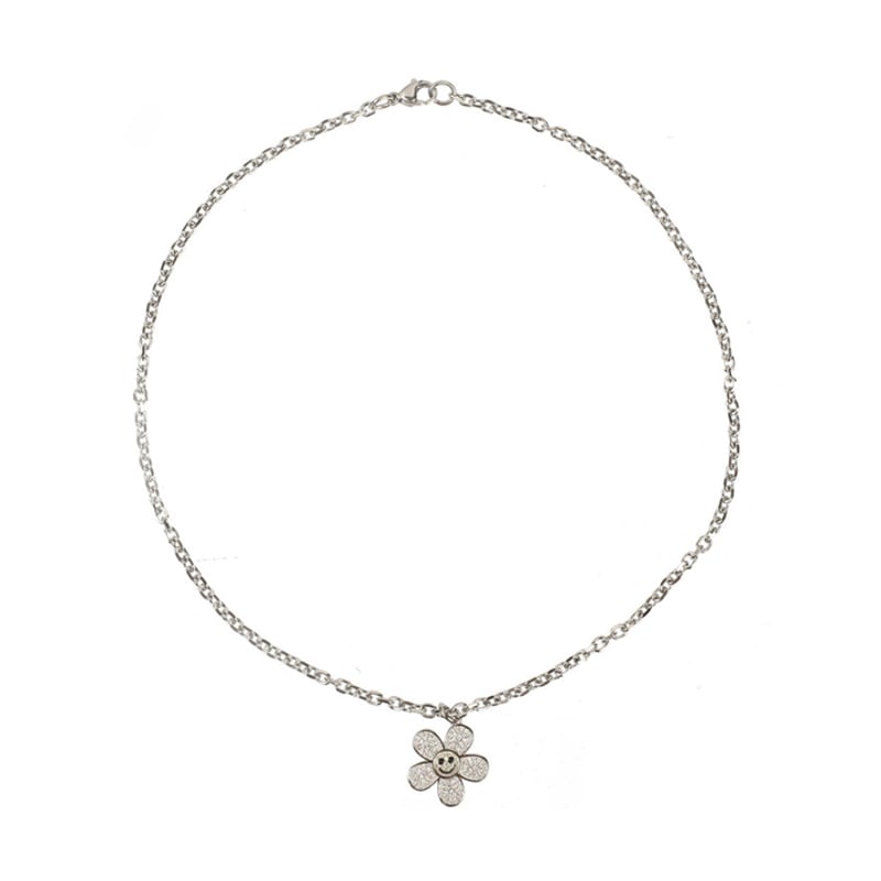 [ZB1 キムテレ 着用] DIAMOND SMILEY DAISY NECKLACE 韓国 アイドル アクセサリー レディース メンズ ゼロベースワン ボイプラ BOYS PLANET