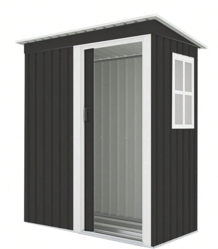 【 棚あり/棚なし】 物置 屋外 大型 倉庫 大型物置 戸外収納庫 物置 防水/耐侯 収納可能 ガーデン/庭/田畑/農場 頑丈 大容量 スチール　引き戸　補強フレーム付き　窓付き　可動棚付き 床なし