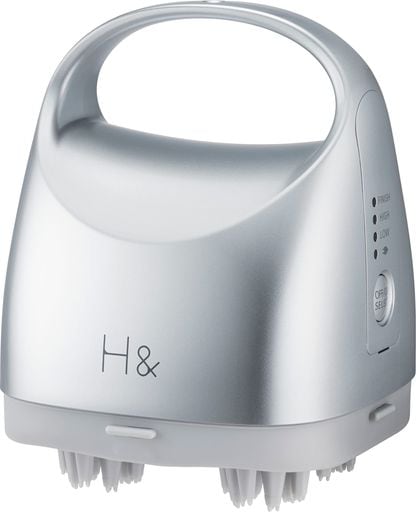 H& アッシュアンド 電動頭皮ブラシ ヘッドスパ 3段階の速度切り替え 浴室使用可 スカルプケア ギフト プレゼント 男女兼用