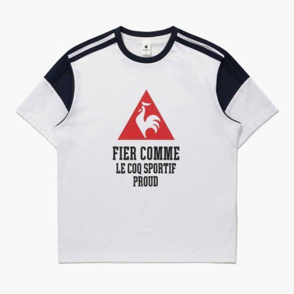 半袖Tシャツ UQC QQ123LRS36-OWT サンデーカラーブロック半袖Tシャツ / OWT