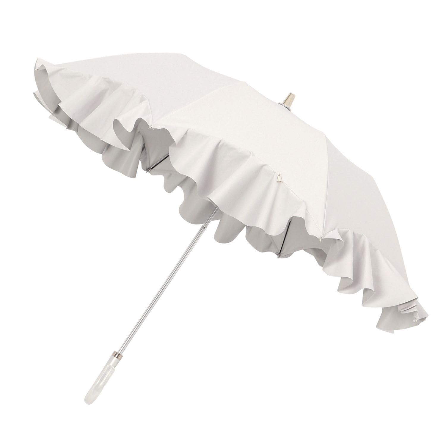 ムーンバット 【ランバン オン ブルー】 日傘 折りたたみ傘 レディース 晴雨兼用 一級遮光 遮熱 UV フレアフリル 22-084-12082-51 ベージュ