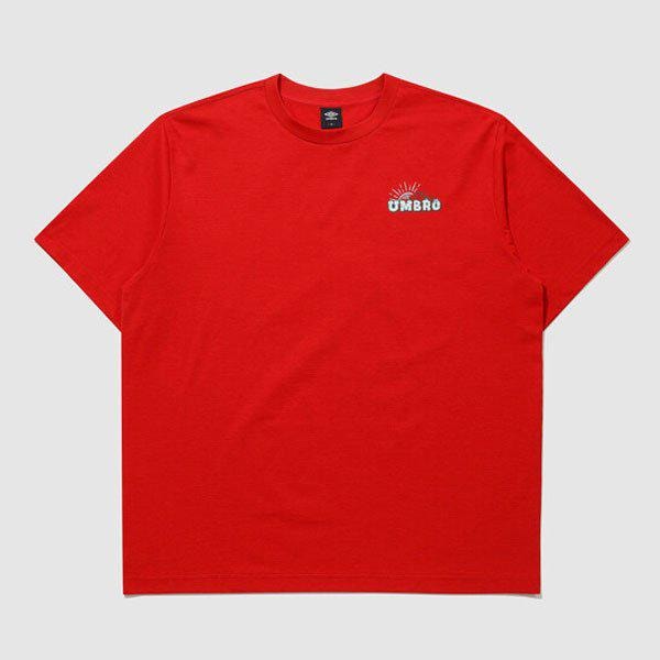 ダイヤモンドエスケープレターフレッシュ半袖Tシャツ UR223CRS57 RED