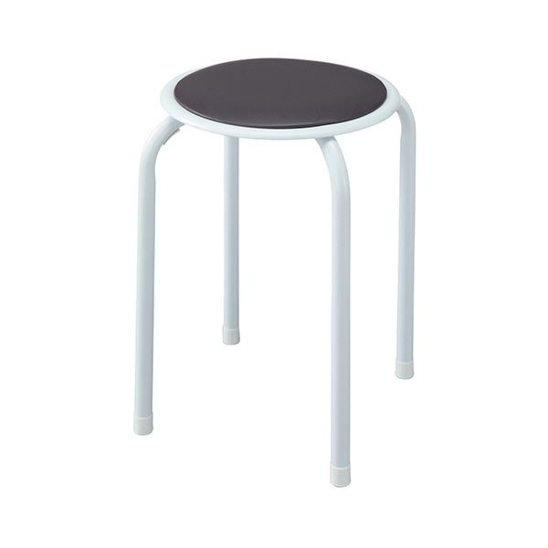 （まとめ）不二貿易 ラウンドスツール FB-01/10 ブラウン 14071 1脚 [x5セット]