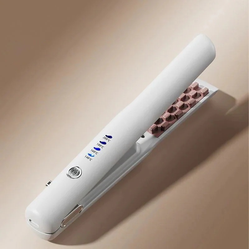 充電式 ヘアーアイロン ボリュームアイロン 温度4段調節 マイナスイオン USB充電 コンパクト 持ち運び便利