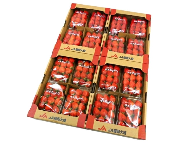 福岡産いちご =博多あまおう= 秀品 L/2Lサイズ 約270g x4パック x4箱 予約 1月以降