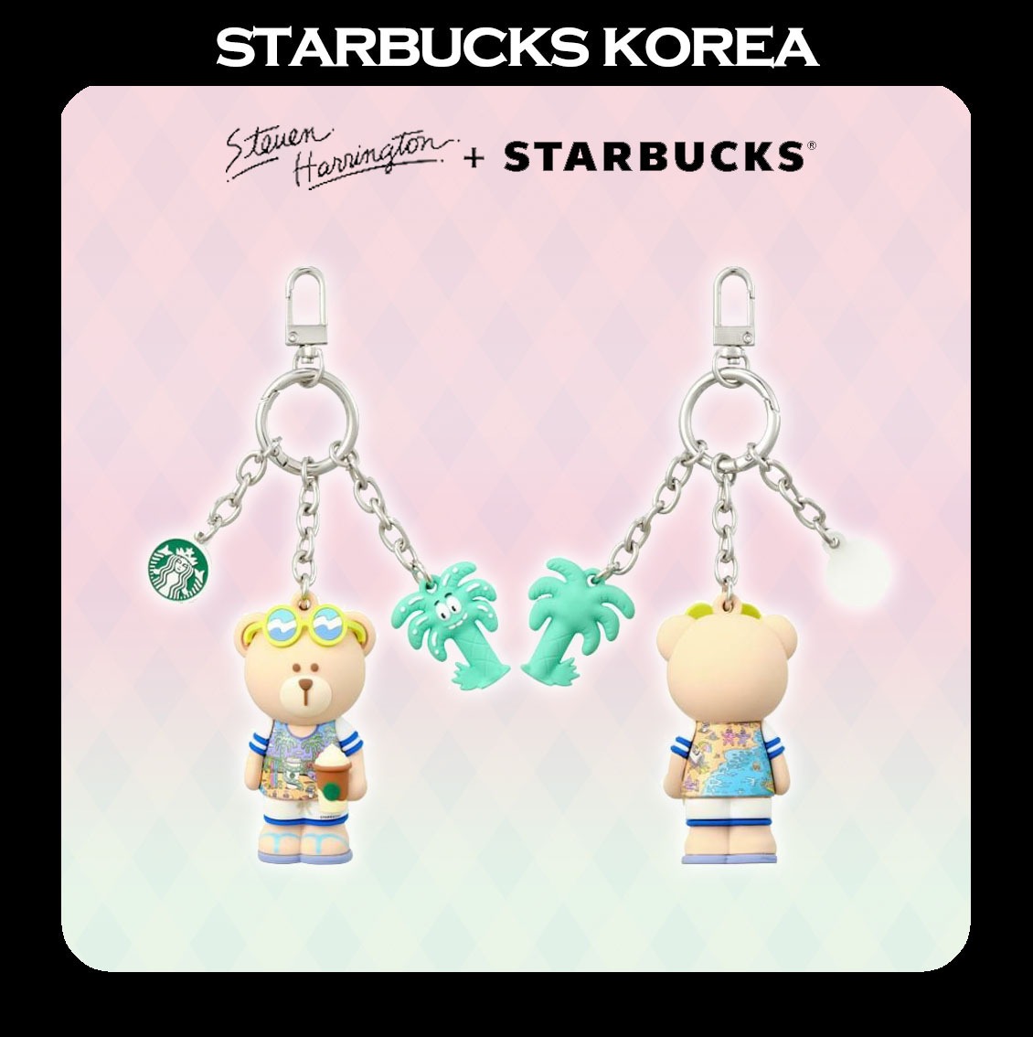 [STARBUCKSxSTEVEN HARRINGTON] STEVEN HARRINGTON Bearista Keychain