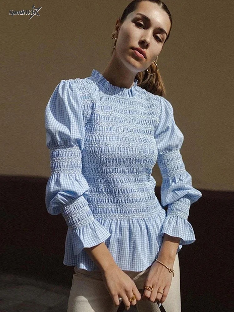 女性のためのエレガントなプリーツシングルカラーブラウス,カジュアルシャツ,女性のトップス,韓国のファッション,人気のある若々しい服,女性のトレンド - AliExpress 200000345