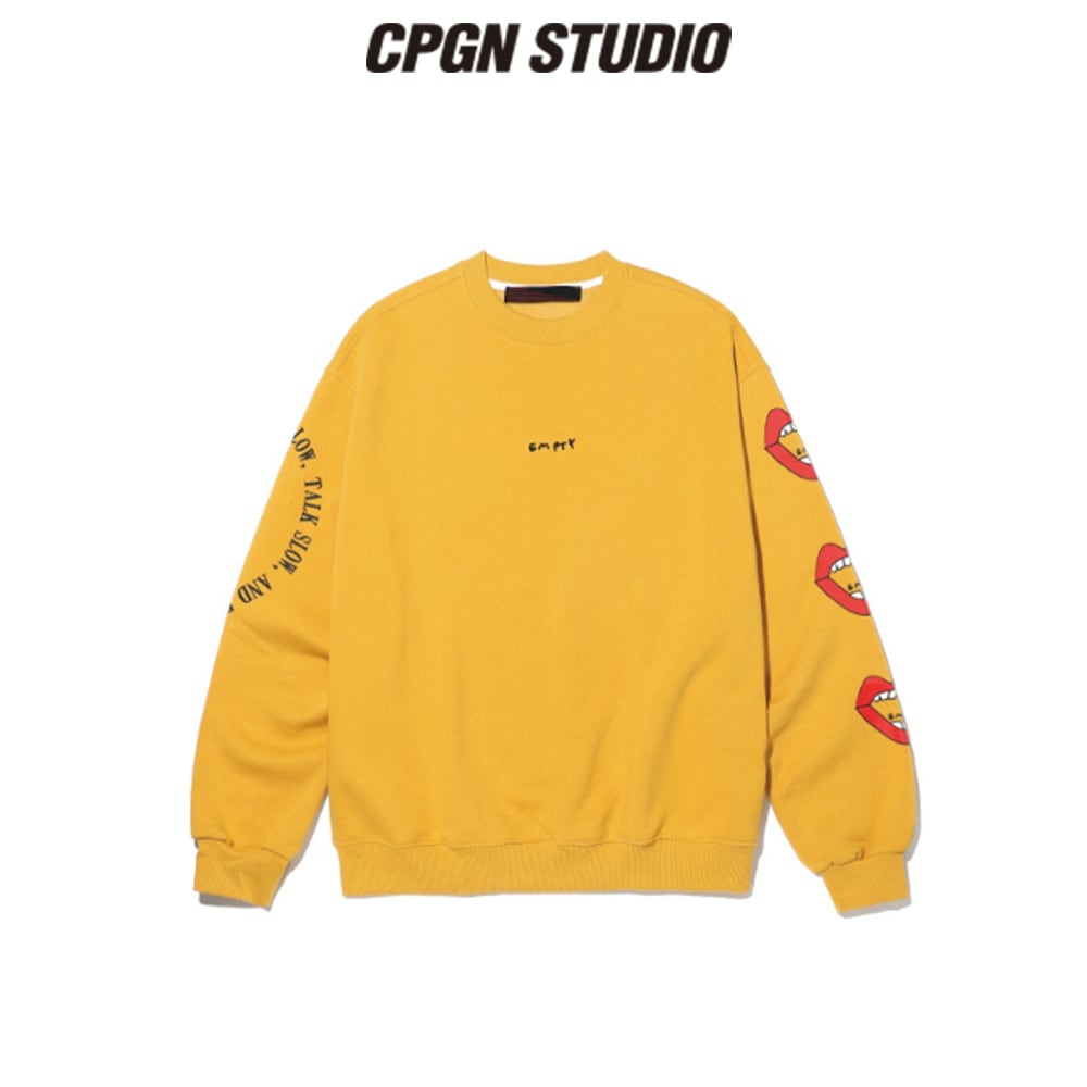 【CPGN STUDIO】 Heavy Over Fit Sleeve LIPS Lettering Brushed MTM