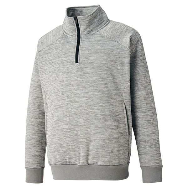 ゼット 野球ウエア HEAT-Z 裏起毛スタンドハーフジップジャケット グレー S BOS315 1500