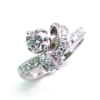 (Brand アニーベル) Pt ダイヤモンドデザインリング（婚約指輪エンゲージリング）楽ギフ_包装02P26Mar16