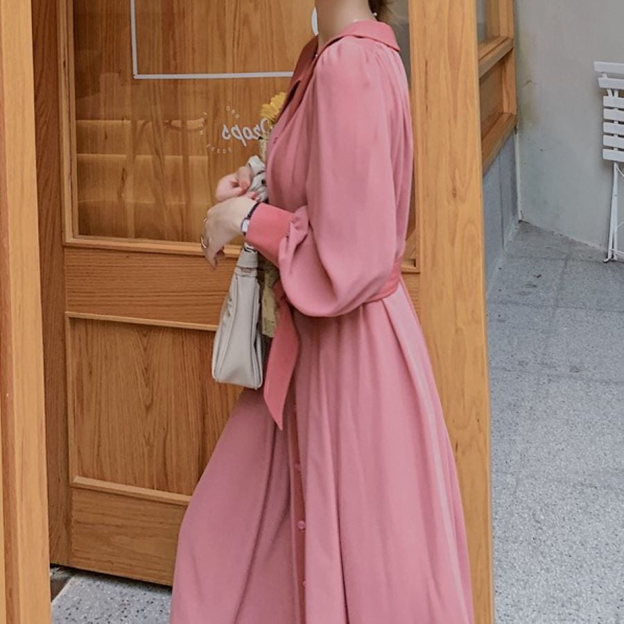 新作追加 ワンピース レディース シャツワンピ 春秋 コート 9865