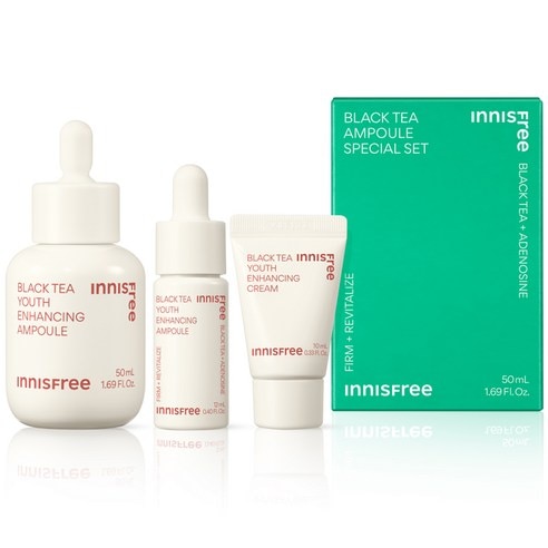 [1セット] ブラックティー ユース エンハンシング アンプル 50ml + 12ml + クリーム 10ml セット