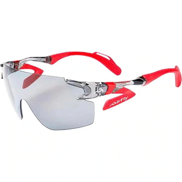 AirFly AF-302 C-1WP 鼻パッドがないスポーツサングラスAF-302 C-1クリアグレーWP偏光グレーワイドプロテクトレンズ装着レディース