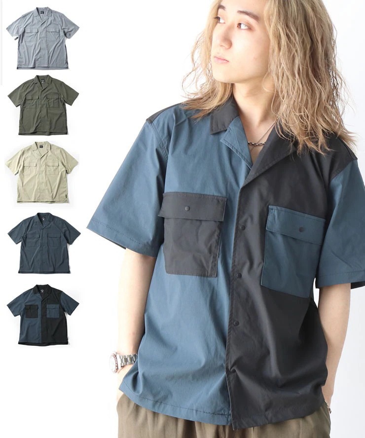 シャツ 半袖シャツ メンズ 大きいサイズ レディース 半袖 tシャツ マイクロリップ シャツ G521726 【セール品の為返品・交換不可商品】