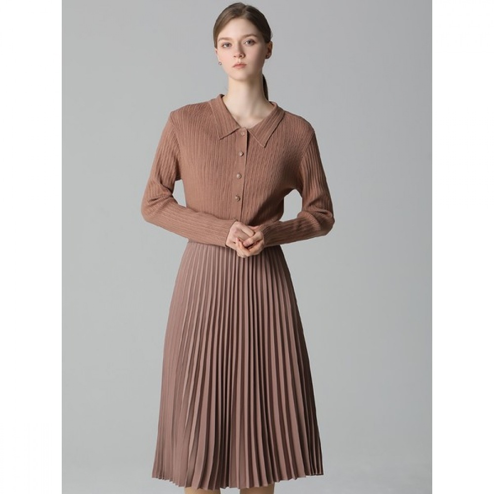 (Shes Miss) プリーツニットワンピース (レンタル価格:428,000ウォン)