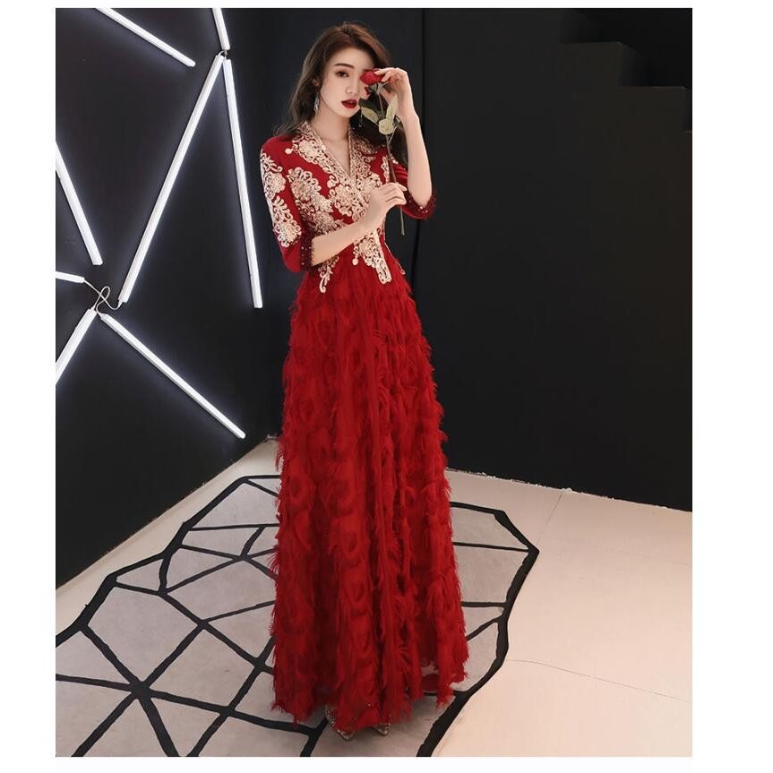 人気定番 ロング丈ドレス ウエディングドレス 花嫁の介添え ナイトドレス パーティードレス カラード 7,753円