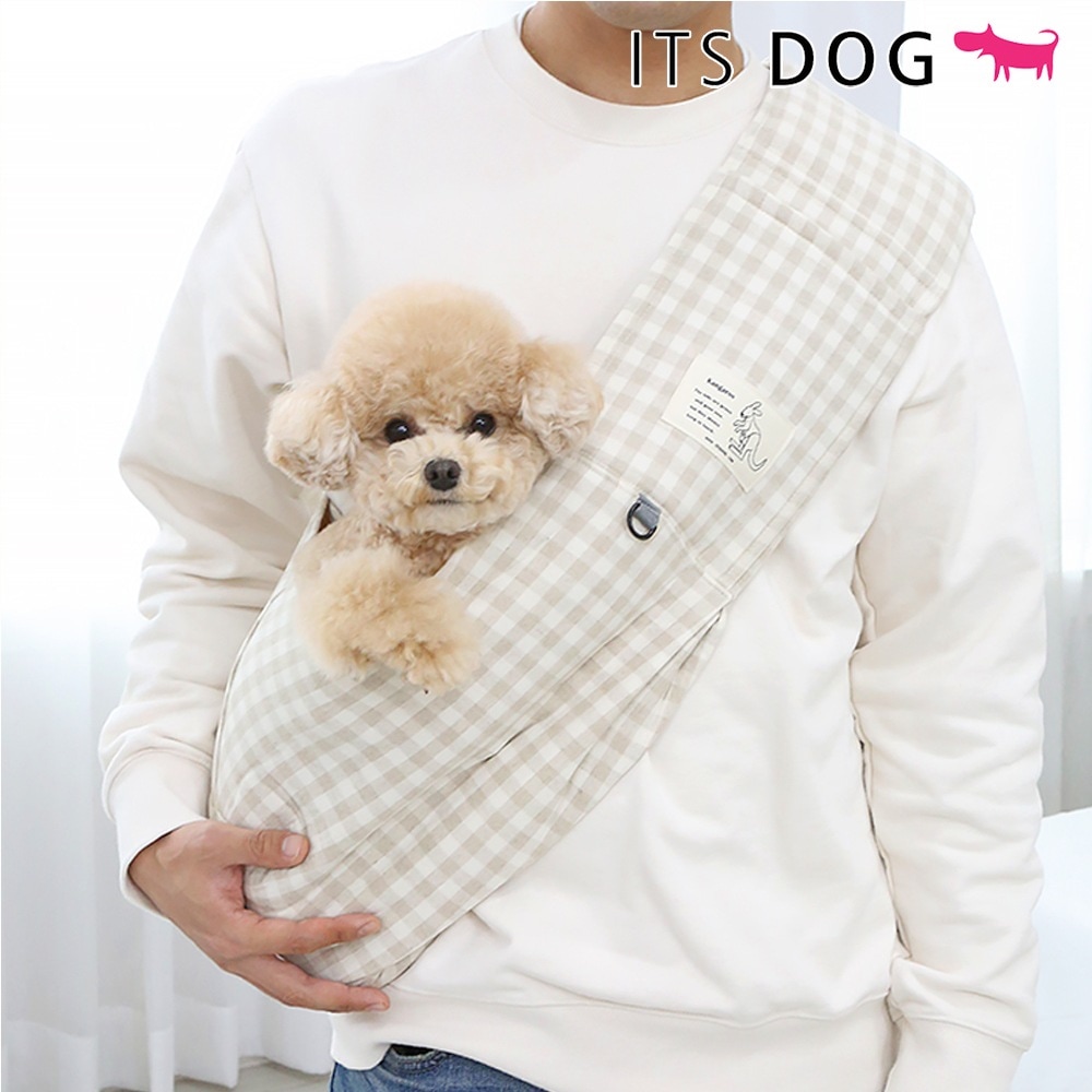 (韓国製 犬バッグ) Kangaroo Smart Sling (長さ調節が可能な犬用バッグ)