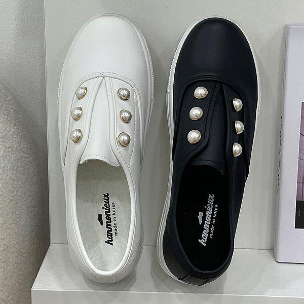 [シューズ] ビーガンパール 女性 レディース スリッポン スニーカー 4cm/2color sjaw-minji