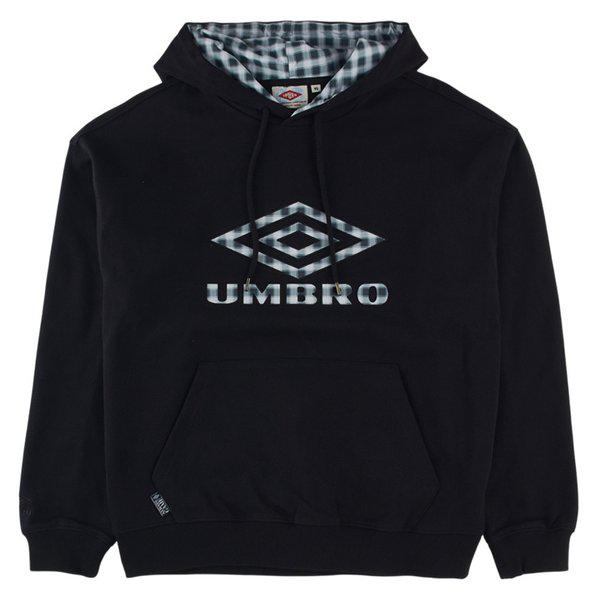 HBL ブリティッシュ カジュアル チェック フード付き Tシャツ UQ111CHD21-BLK0