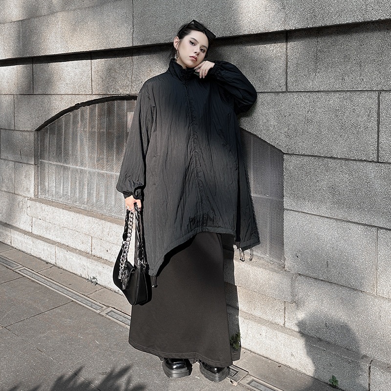 【J.Fashion】 カジュアル カーディガン ジップ おしゃれ 個性的なデザイン レディース トレンチコート アウター メガ割