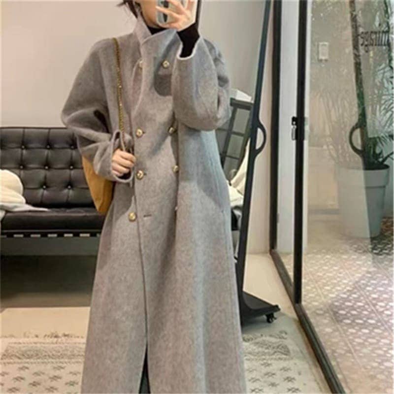 チェスターコートレディースファッション超きれいなウールロングリバーシブルラシャコート厚手コート 9,229円