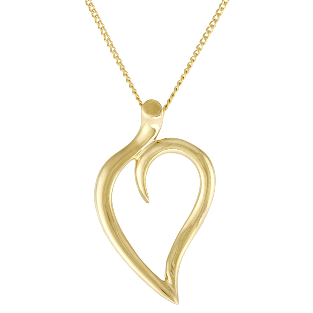 ティファニー リーフハート ネックレス 18金 K18イエローゴールド TIFFANY&Co. 中古 美品