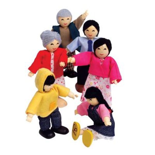 アジアの家族人形