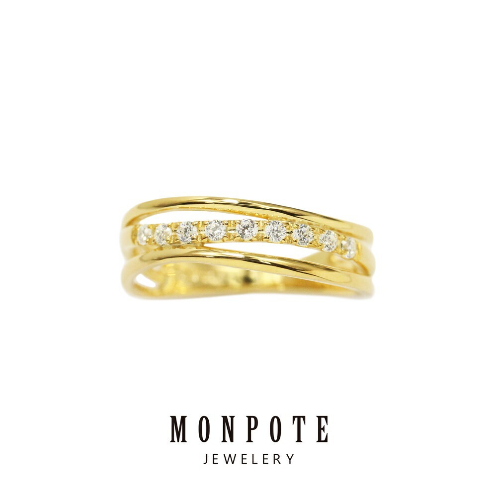 モンポット 指輪 レディース 大きいサイズ 13号 15号 17号 上品 おしゃれ イエローゴールド エタニティ シルバーリング シンプル 普段使い シルバーアクセサリー プレゼント 大人 女性