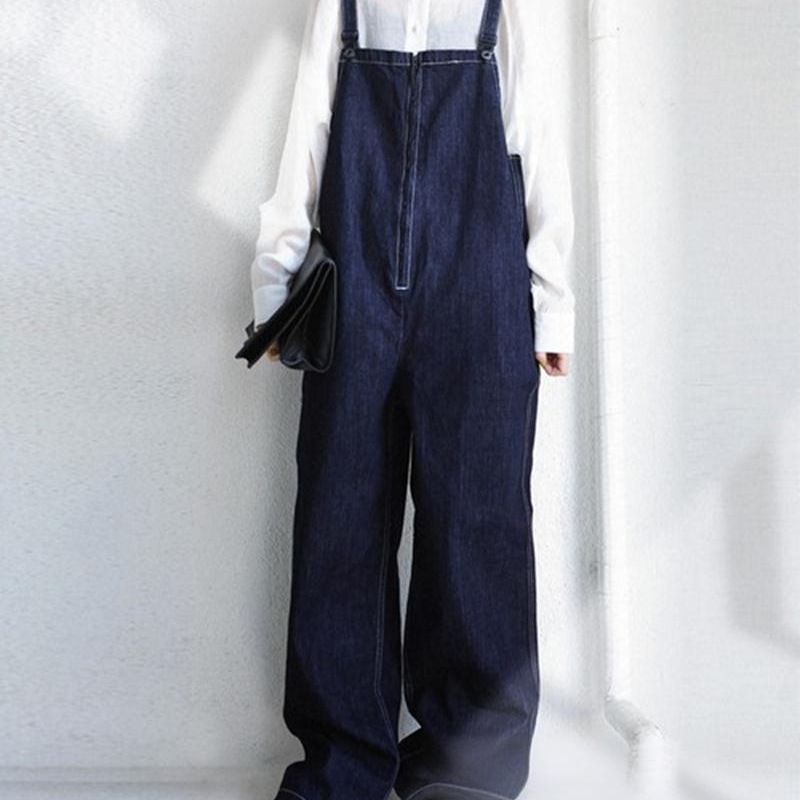 ボトムス パンツ ズボン ロングパンツ サロペット オーバーオール ポケット ロング丈 可愛い かわいい 大人可愛い きれいめ シンプル 上品 おしゃれ かっこいい カジュアル レトロ ルーズ