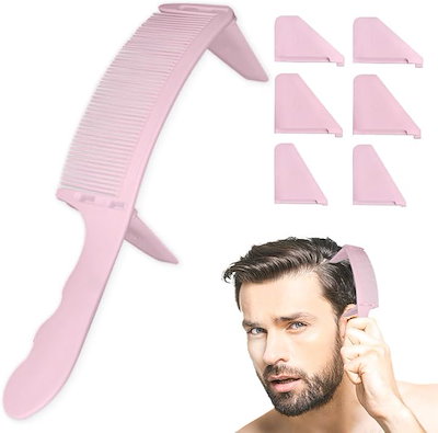 他サイト： プロ仕様 ヘアカット コーム セルフカット 刈り上げ バリカン 自分で髪を切る道具 散髪セット 理髪 子供 レディース トリマー もみあげ 0.5mm 調節 長さ(ピンク)の商品画像