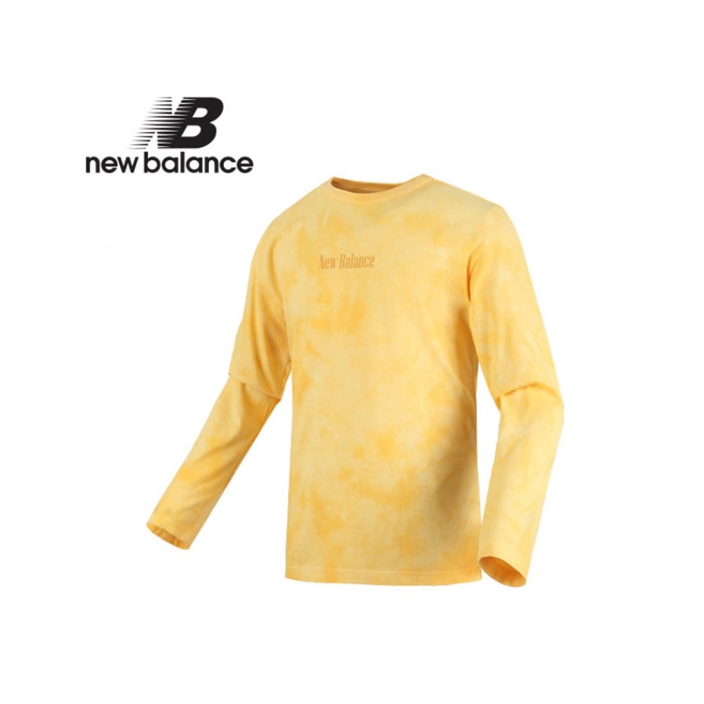 ニューバランスユニバーサルタイダイロングスリーブTシャツ (NBND930013-30) _イエロー
