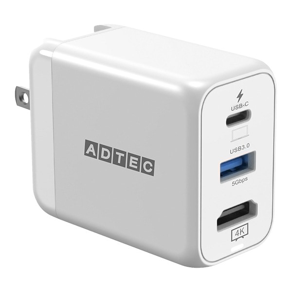 APD-V034ACH-WH [PD対応 4K出力 USB Hub AC充電器 34.5W]