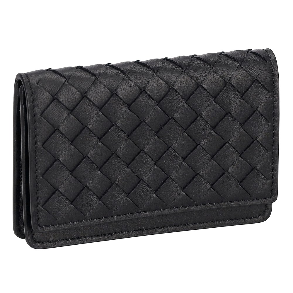 BOTTEGA VENETA 174646-V3UN1-1275 INTRECCIATO ボッテガヴェネタ イントレチャート カードケース ラムスキンレザー ブラック