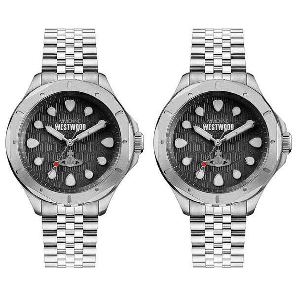 ヴィヴィアン ウエストウッド 腕時計 ペアウォッチ ユニセックス 同じサイズ 2本セット シェア 39mm ブラック シルバー ステンレス VV219SLVV219SL ペアセット 男女 誕生日 お祝