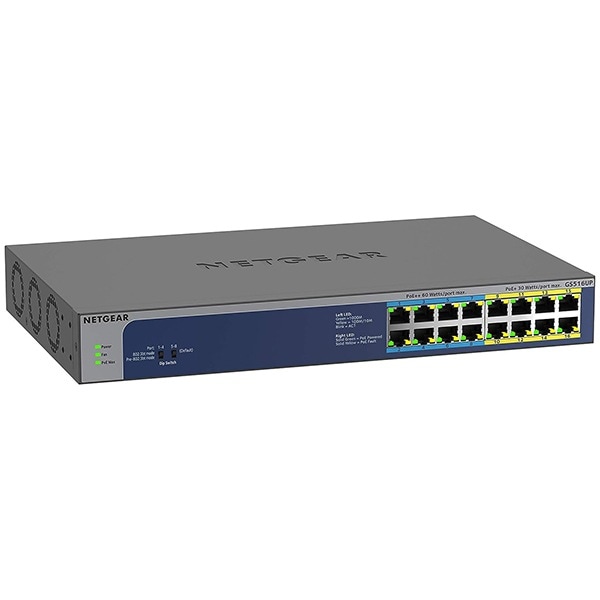 GS516UP-100AJS Ultra60 PoE+対応(380W)ギガビット16ポート アンマネージスイッチ