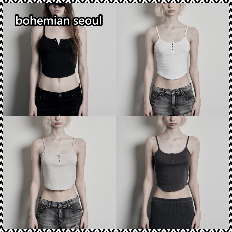 bohemian seoul 24SS SOFT BUTTON SLEEVELESS
