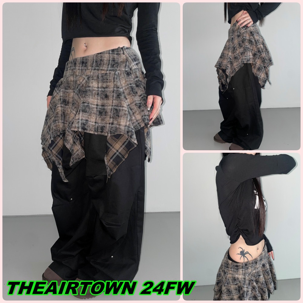 【THEAIRTOWN】waving unable check skirt 7,540円