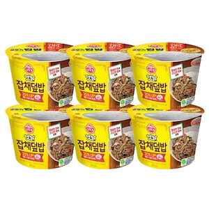 昔ながらのチャプチェ どんぶり 236.5g X 6個/レトルト韓国カップご飯