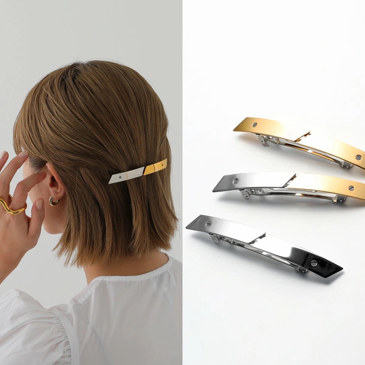SYLVAIN LE HEN シルヴェインリヘン バレッタ Barrette CUT01 レディース ヘアアクセサリー ヘアクリップ 髪留め カラー3色
